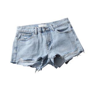 Light blue denim shorts